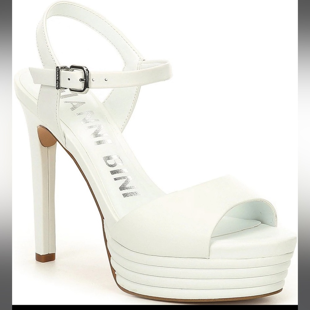 Ophyliah Leather Ankle Strap Stiletto Platform Dress Sandals